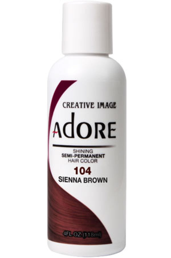 Adore Semi-Permanent Hair Color 104 Sienna Brown  4 oz