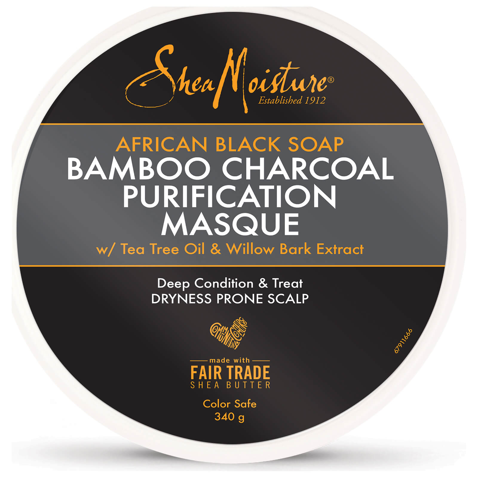 Shea Moisture African Black Soap Bamboo Charcoal Masque 354ml - Exclusive - Dolly Beauty 