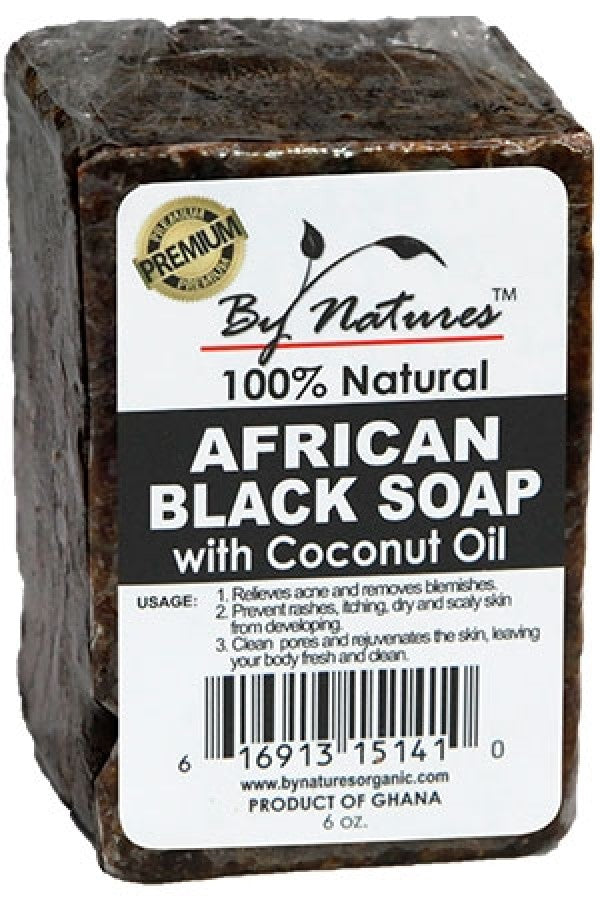 By Natures African Black Soap with Coconut Oil