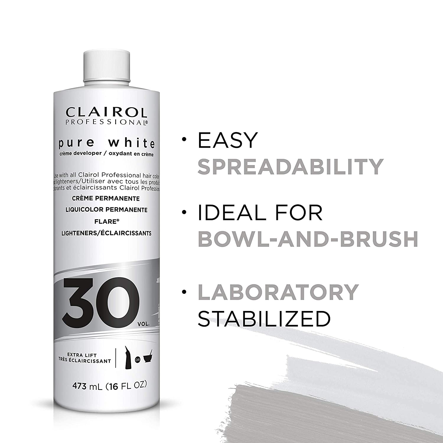 Clairol Professional Pure White 30 Volume Developer Extra Lift 16 oz