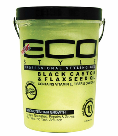 Eco Style Black Castor & Flaxseed Oil Styling Gel 80 oz - Dolly Beauty 