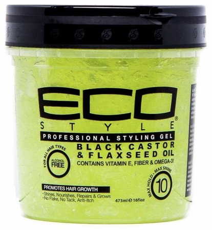 Eco Style Black Castor & Flaxseed Oil Styling Gel 16 oz - Dolly Beauty 