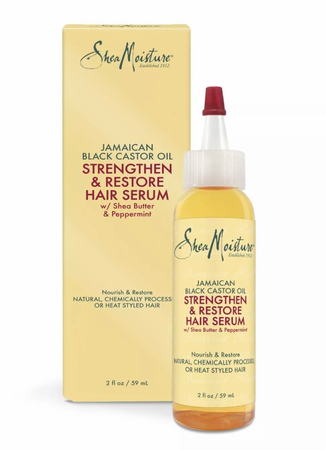 Shea Moisture Jamaican Black Castor Oil Strengthen & Restore Hair Serum 2 oz - Dolly Beauty 