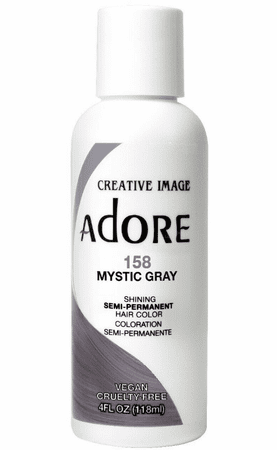 Adore Semi-Permanent Hair Color 158 Mystic Gray 4 oz - Dolly Beauty 