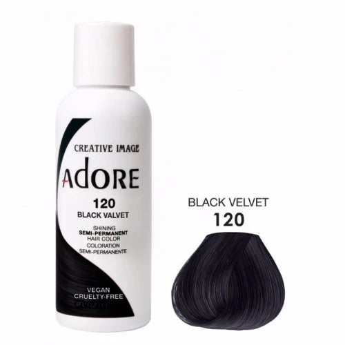 Adore Semi-Permanent Hair Colour 120 Black Velvet
