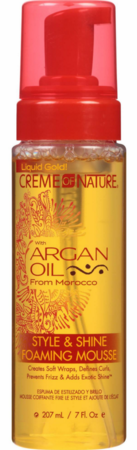 Creme Of Nature Argan Oil Style & Shine Foaming Mousse 7 oz - Dolly Beauty 