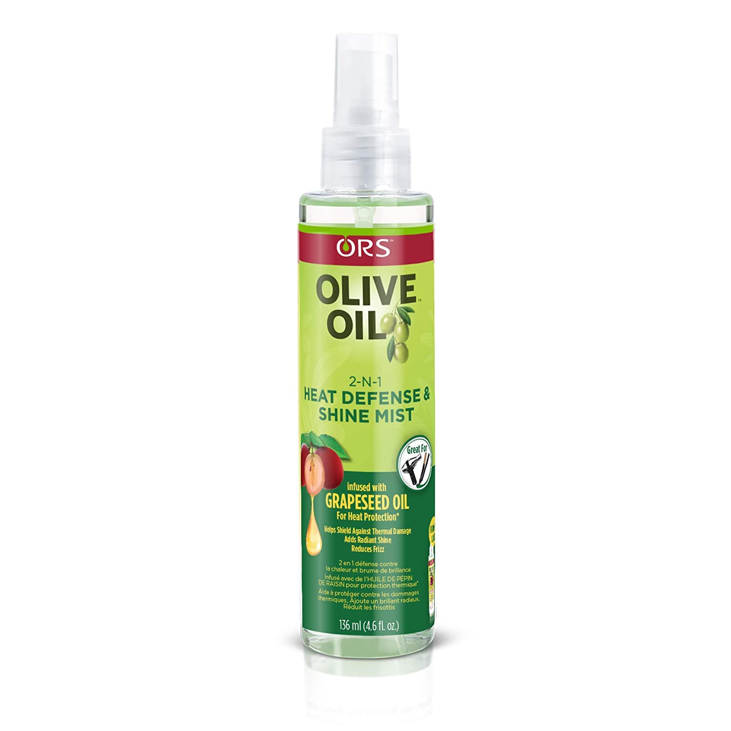 Ors Olive Oil 2N1 Shine Mist & Heat Defense 4.6oz. - Dolly Beauty 