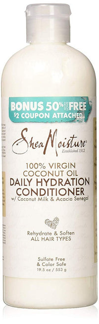 Shea Moisture 100% Extra Virgin Coconut Oil Daily Hydration Conditioner BONUS 19.5 oz