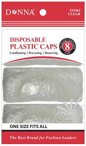 Donna Disposable Plastic Cap - Clear - Dolly Beauty 